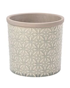 Burgon & Ball Tuscany Glazed Pot-Grey-Large